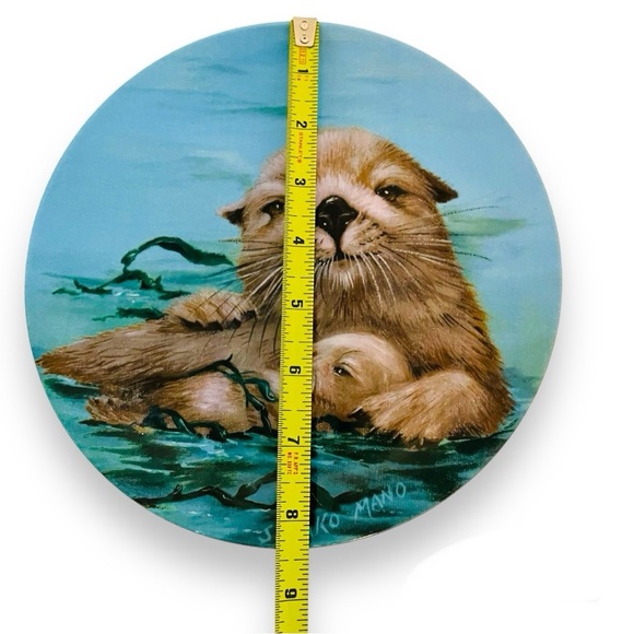 Vintage Collector Plate California Sea Otters, River Otters. Animal Wall Art - Picture 4 of 7